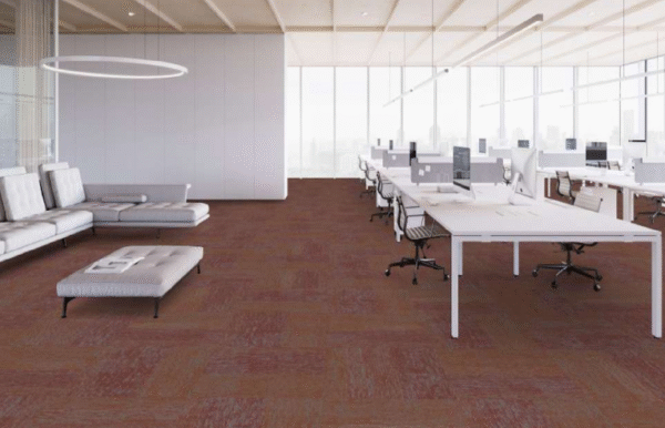 ALFOMBRA  MODULAR SHAW ARRANGE ROJO - Imagen 2